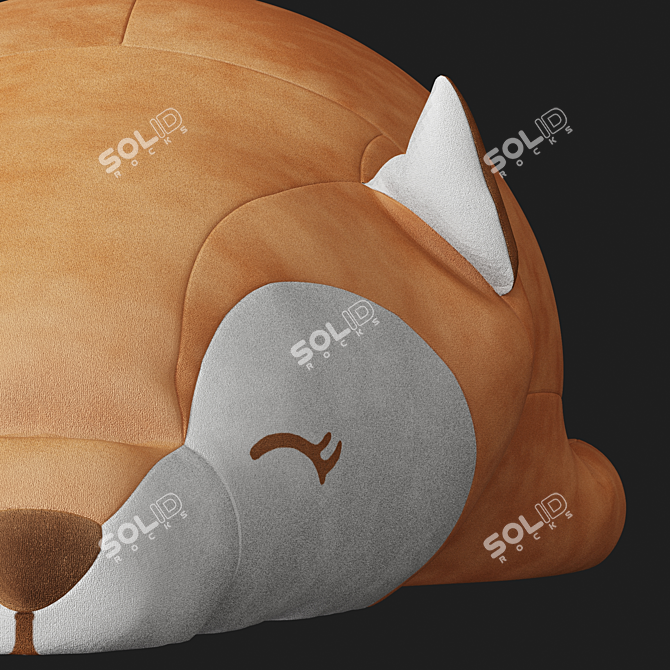 Soft Plush Fox Toy 3D model image 2