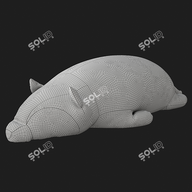 Soft Plush Fox Toy 3D model image 5