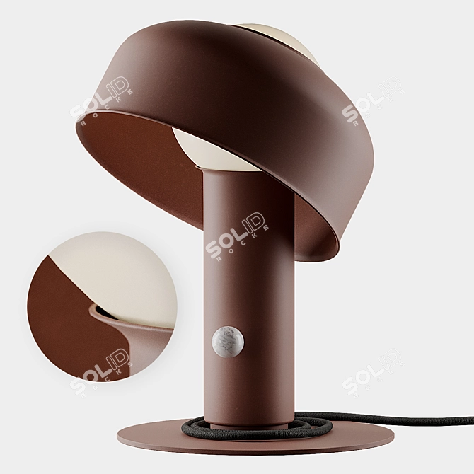 Elegant Pivot LED Table Lamp 3D model image 1