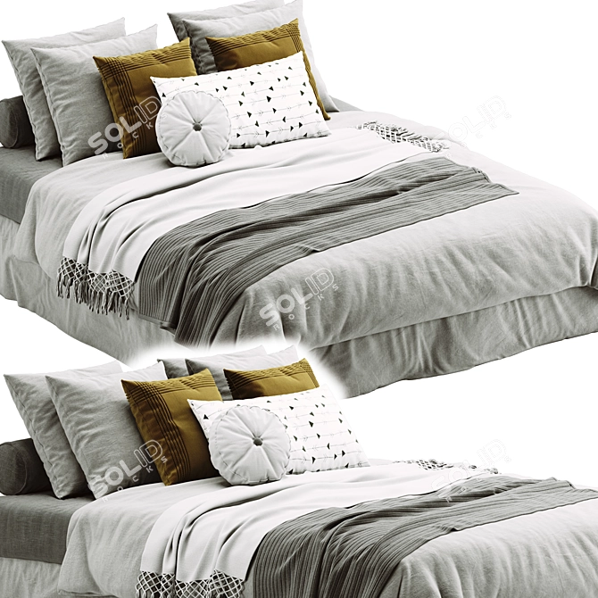 Scandinavian Dream Bed 3D model image 2
