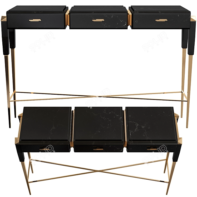 Luxurious Spear Console Table 3D model image 1