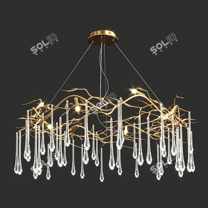 Elegant Teardrop Chandeliers by John-Richard 3D model image 3