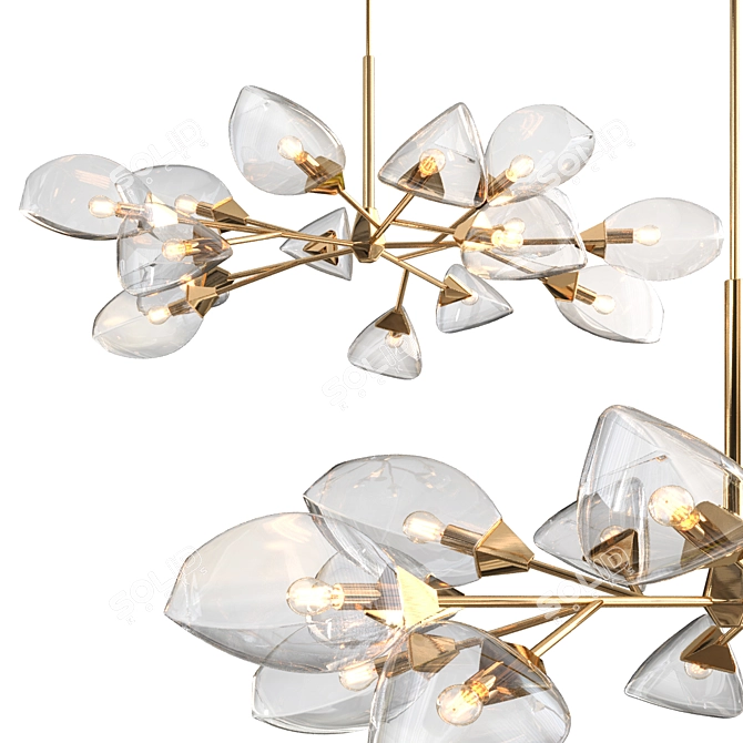 Elegant Quinn Branching Chandelier 3D model image 2