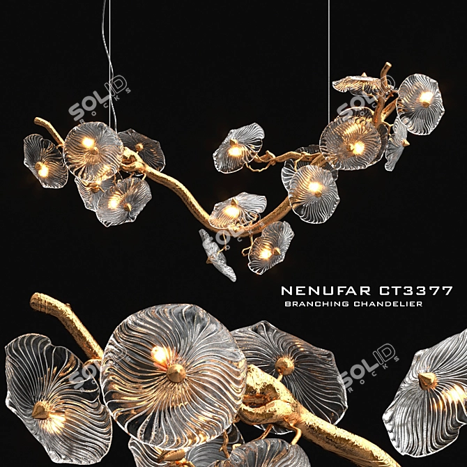 SERIP Nenufar Horizontal Chandelier 3D model image 1