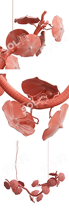 SERIP Nenufar Horizontal Chandelier 3D model image 4