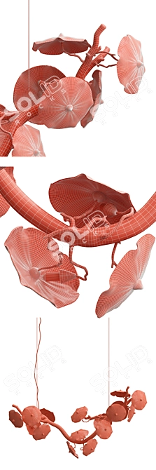 SERIP Nenufar Horizontal Chandelier 3D model image 5