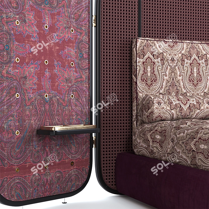 Luxury Timgad Bed: Elegant and Spacious 3D model image 4