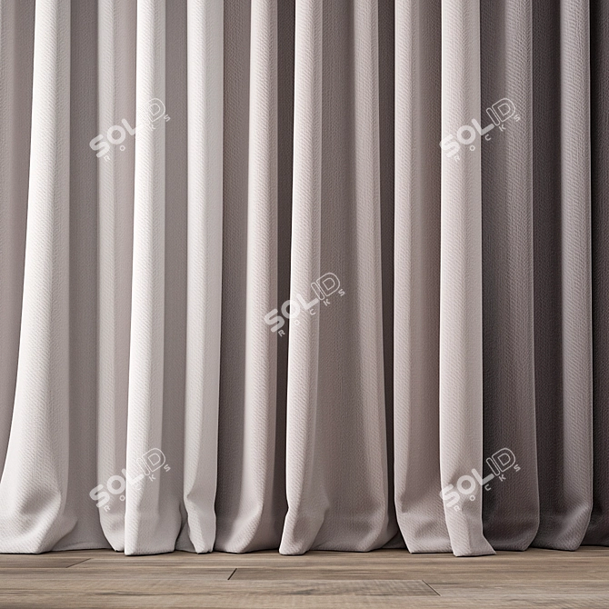 Elegant Curtain Design 3D model image 2