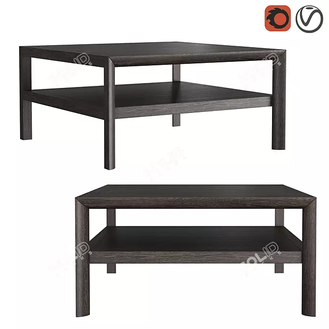 Dantone Square Coffee Table - Modern Design for Stylish Living 3D model image 1