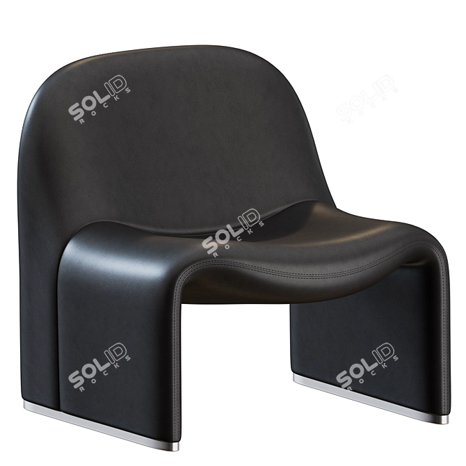 Sleek Alky Armchair: Piretti x Artifort 3D model image 2