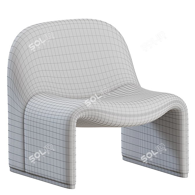 Sleek Alky Armchair: Piretti x Artifort 3D model image 4