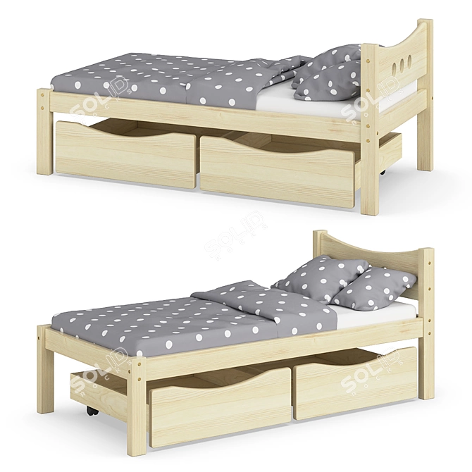 Legenda KM21A Kids Bed Set 3D model image 6