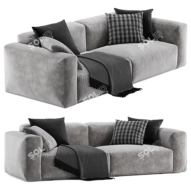 Bolton Sofa: Poliform Elegance 3D model image 1