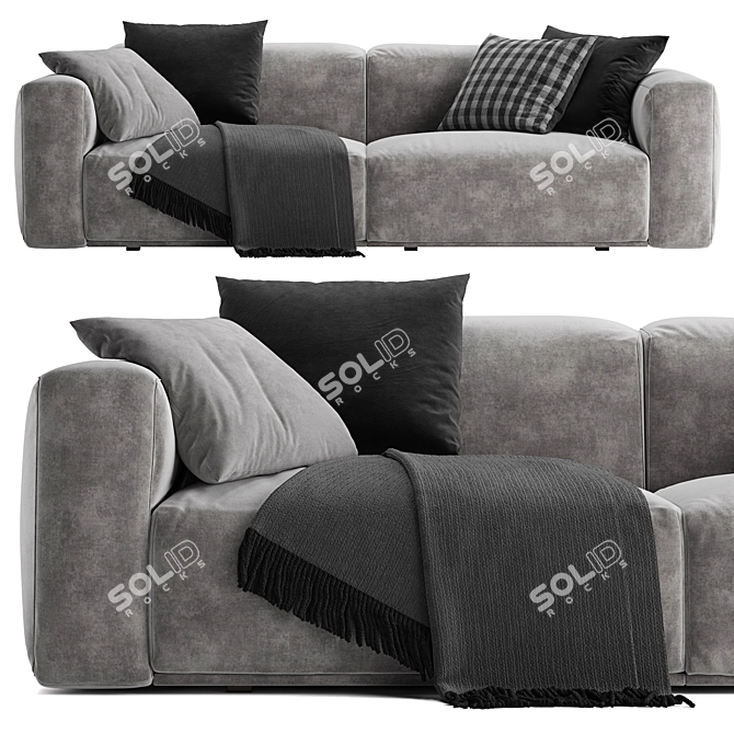Bolton Sofa: Poliform Elegance 3D model image 2