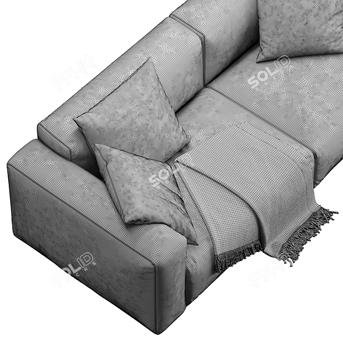 Bolton Sofa: Poliform Elegance 3D model image 4