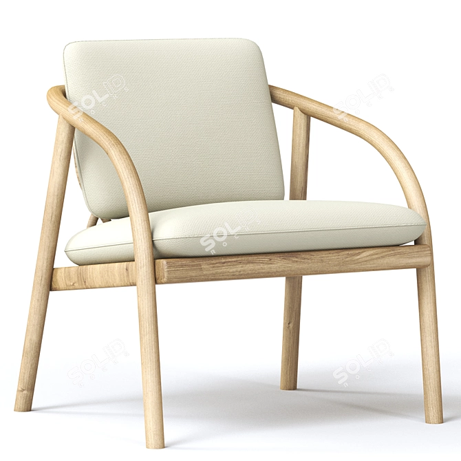 Laurel Lounge Chair: Stylish Comfort for Any Space 3D model image 1