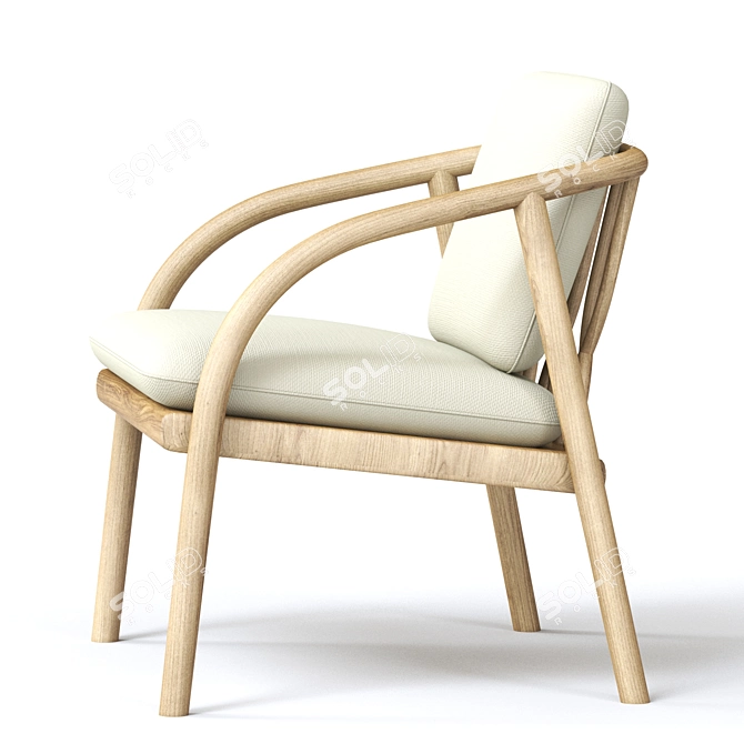 Laurel Lounge Chair: Stylish Comfort for Any Space 3D model image 3