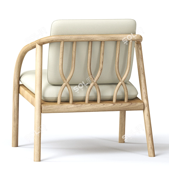 Laurel Lounge Chair: Stylish Comfort for Any Space 3D model image 4