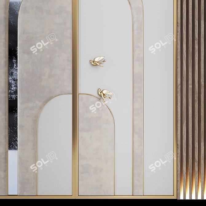 Elegant Decor Panel for Interior 3D model image 3