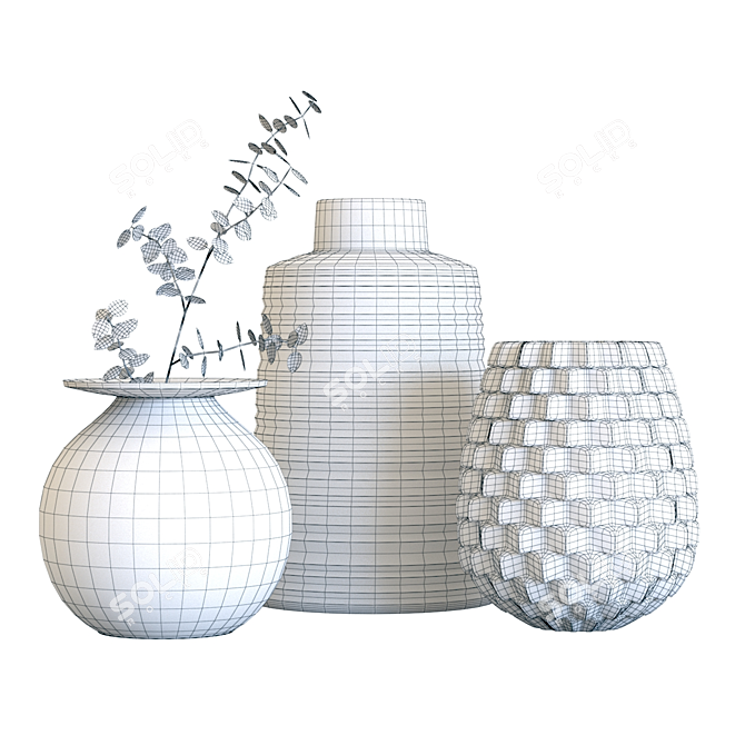 Sundown Vases Collection: Crate & Barrel masters craftsmanship 3D model image 2