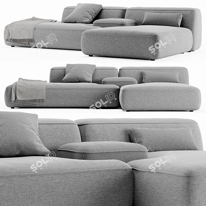 Lema Cloud 3D Sofa: Realistic Design & Accurate Topology 3D model image 3