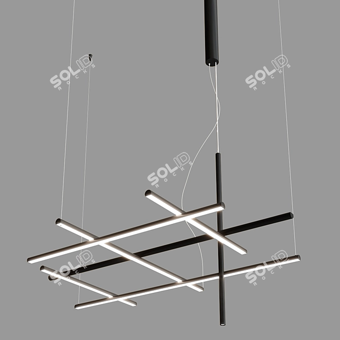 Elegant Hilow Pendant Light 3D model image 3