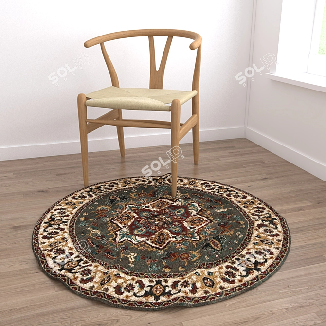 Round Carpets Set: Versatile and Realistic 3D model image 4