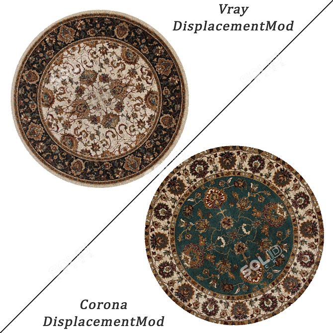 Round Rug Set: Versatile and Stylish 3D model image 2