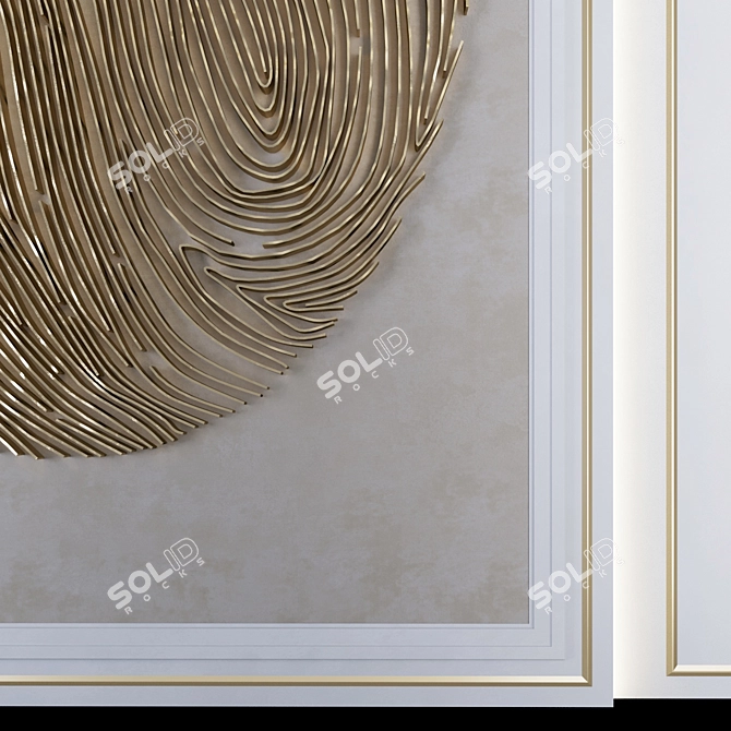 Elegant Decorative Panel for Modern Interiors 3D model image 4