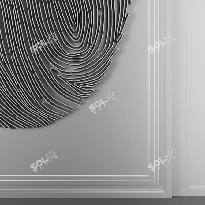 Elegant Decorative Panel for Modern Interiors 3D model image 5