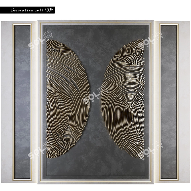 Elegant Decorative Panel 005 3D model image 1