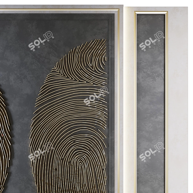 Elegant Decorative Panel 005 3D model image 3