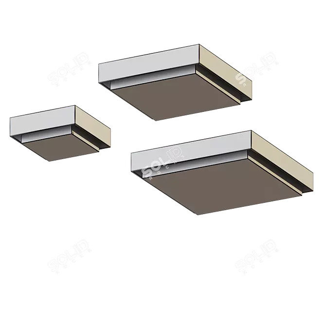 Ridge Square Outdoor LED Light 3D model image 3