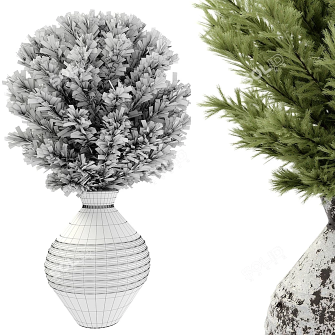 Outdoor1: 200cm & 155cm Height, 3D Models with Textures 3D model image 2