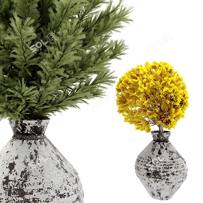 Outdoor1: 200cm & 155cm Height, 3D Models with Textures 3D model image 3