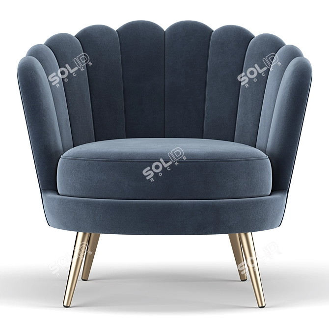 Elegant Demers Barrel Chair 3D model image 3