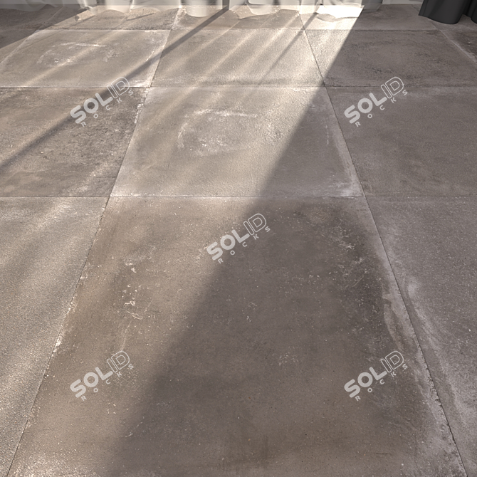 Backstage Graphite Floor Tile 3D model image 1