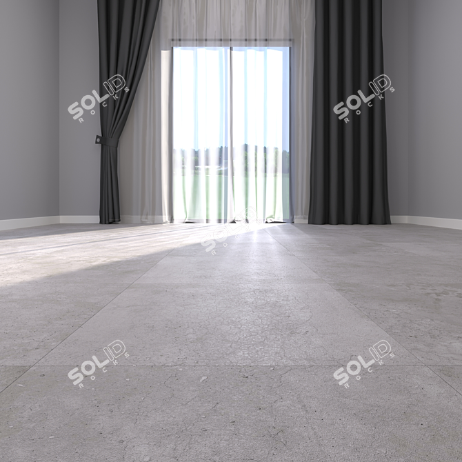 Silver Hyper 60x60: Modern Multitextured Floor 3D model image 2