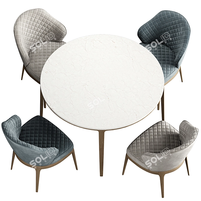DEAN Chair Table: Stylish and Functional 3D model image 4
