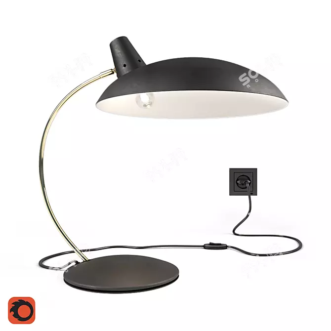 Vintage-style Table Lamp: La Redoute Rosella 3D model image 1
