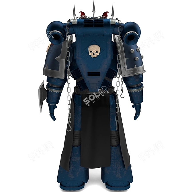 Night Lords Space Marine Figurine 3D model image 2