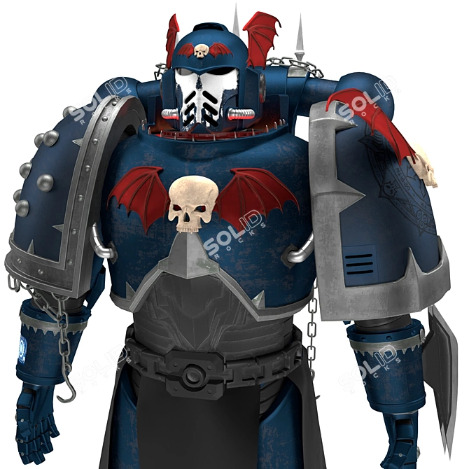 Night Lords Space Marine Figurine 3D model image 3