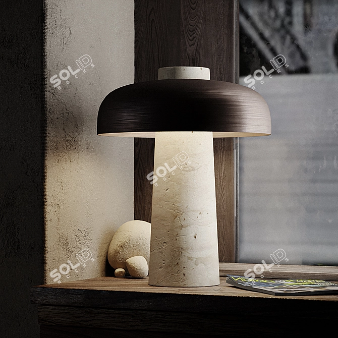 Modern Reversible Table Lamp 3D model image 2