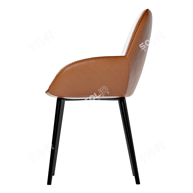 Remy Faux Leather Chair: Sleek and Polished Seating 3D model image 2