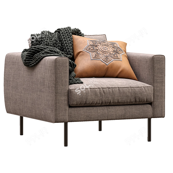 Elegant Boutique Armchair by Moooi 3D model image 1