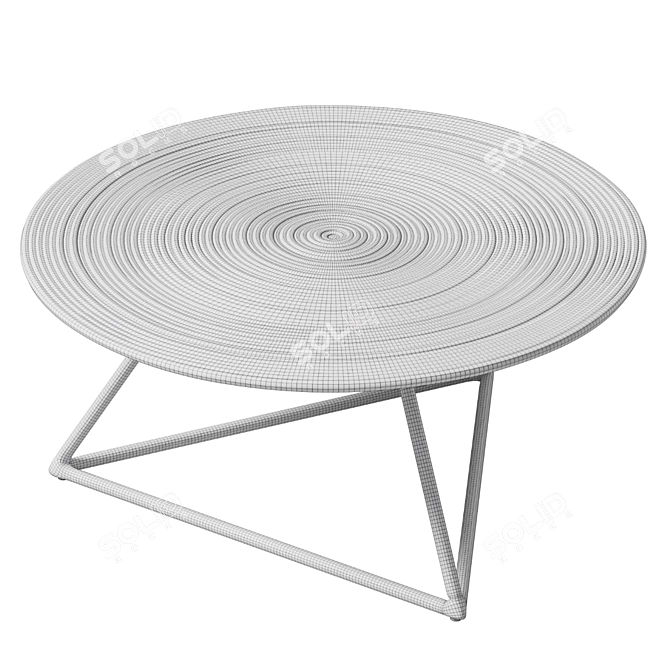 Modern Rattan Spiral Coffee Table 3D model image 5