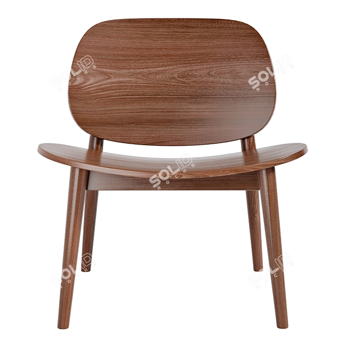 Modern Mid-Century Lounge Chair 3D model image 3