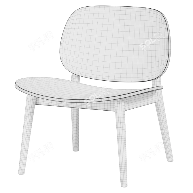 Modern Mid-Century Lounge Chair 3D model image 5