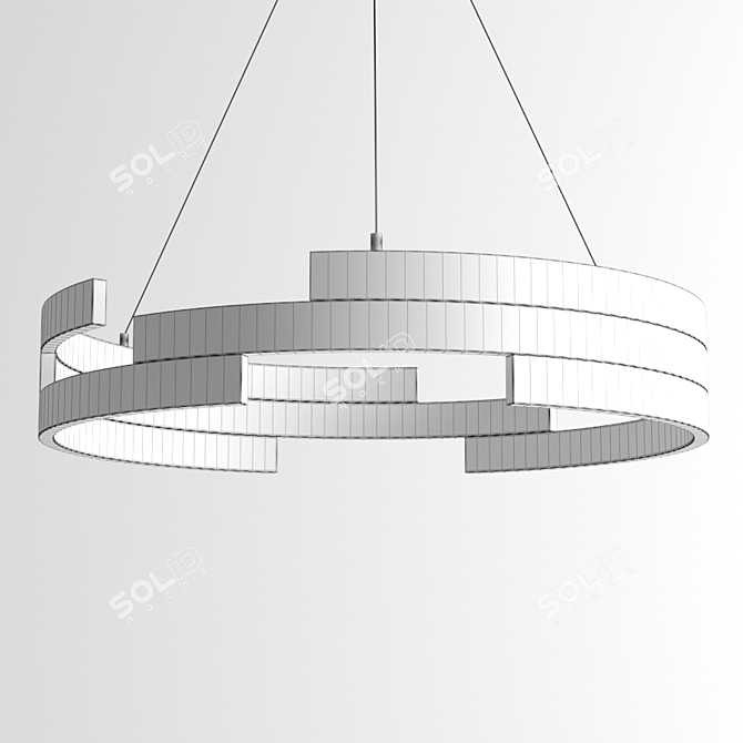 Eccentric Arched LED Pendant 3D model image 2