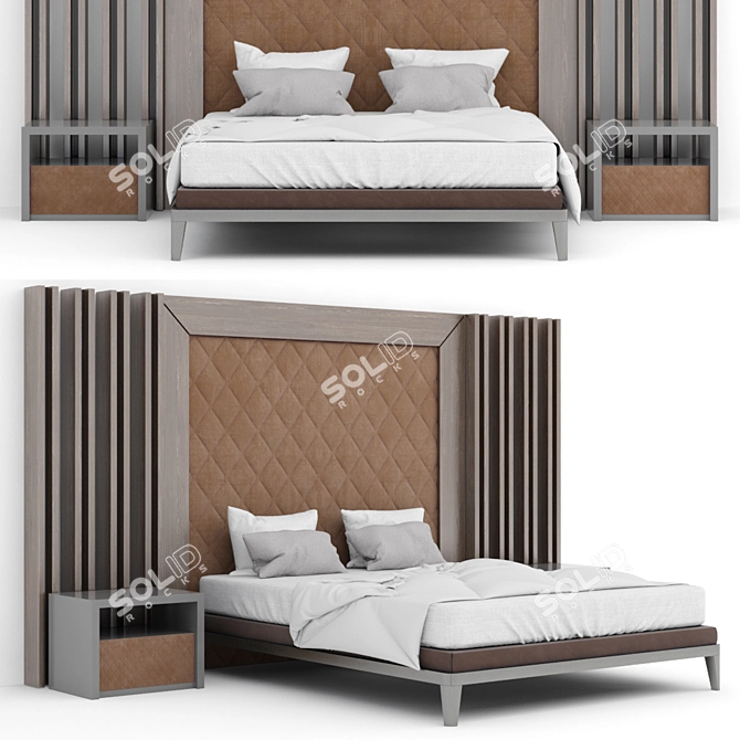Elegant Dream Bed Set 3D model image 1